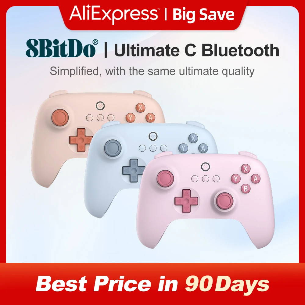 8bitdo Ultimate C Bluetooth for Nintendo Switch Wireless Gaming Controller Gamepads Accessories ALPS Joysticks Rumble Vibration