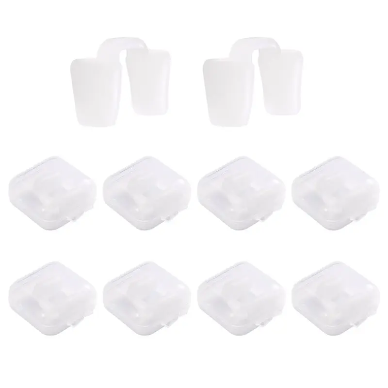A83X-Rhinoplasty Silicone Gel Shaping Fixator Post-Operative Nose Clip Crooked Nose Correction(10PCS) Silica