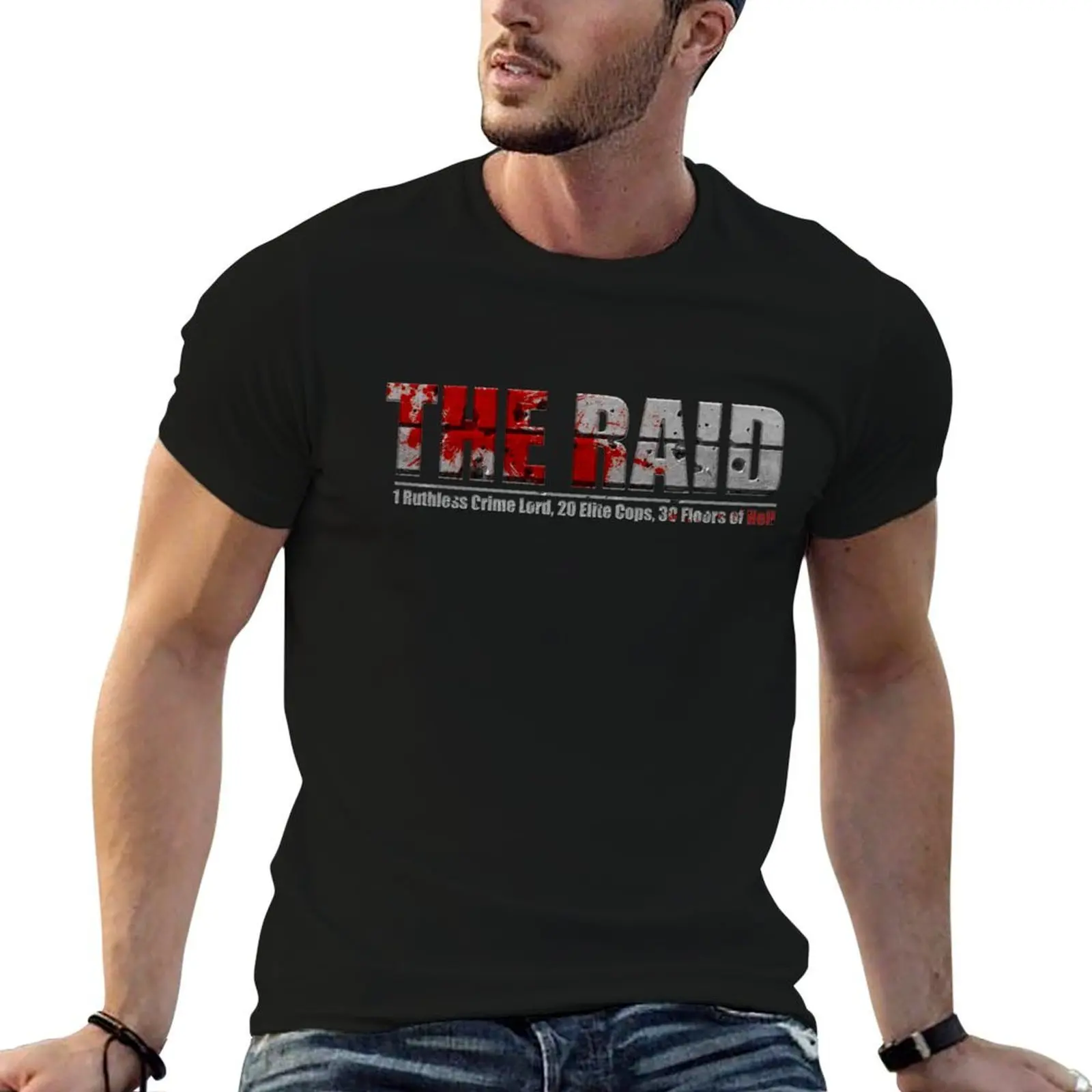 The Raid T-Shirt street wear anime stuff T-shirts for men cotton