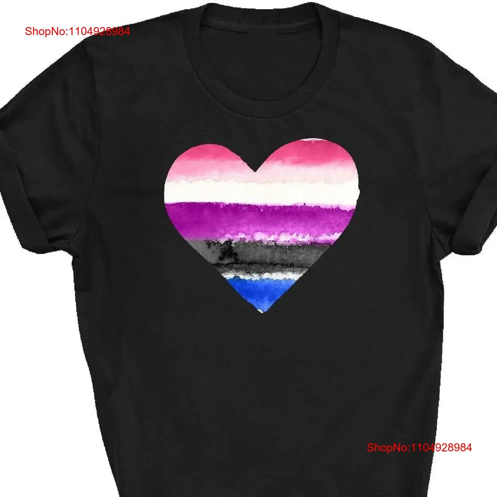 

Genderfluid T shirt Big Heart LGBT Pride LGBTQ Top Gay vintage Washed Slightly Versatile Stylish designer clothes Soft homme