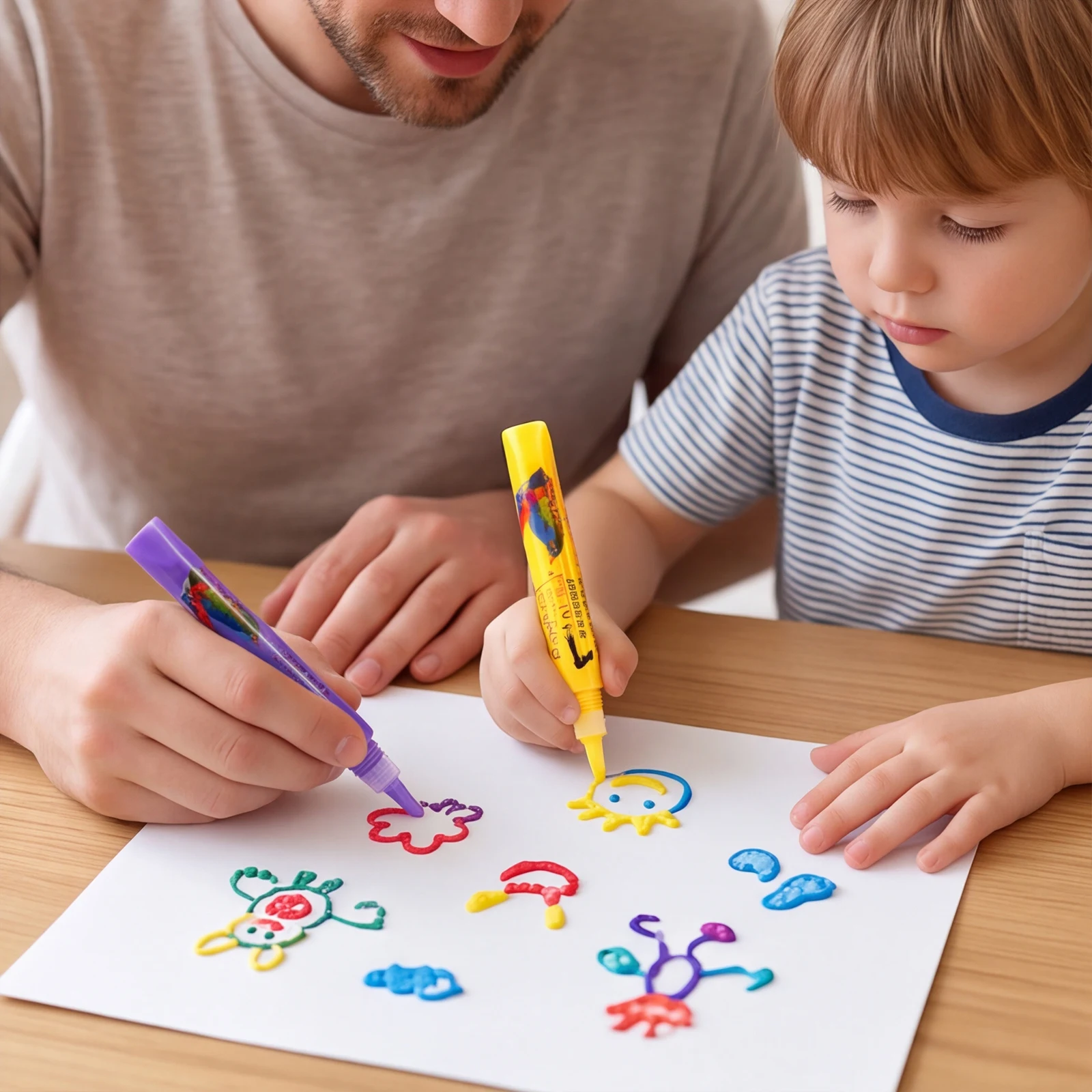 Puffy Popcorn Pens for Kids 3D - Art And Craft With Paint ulasan dan harga