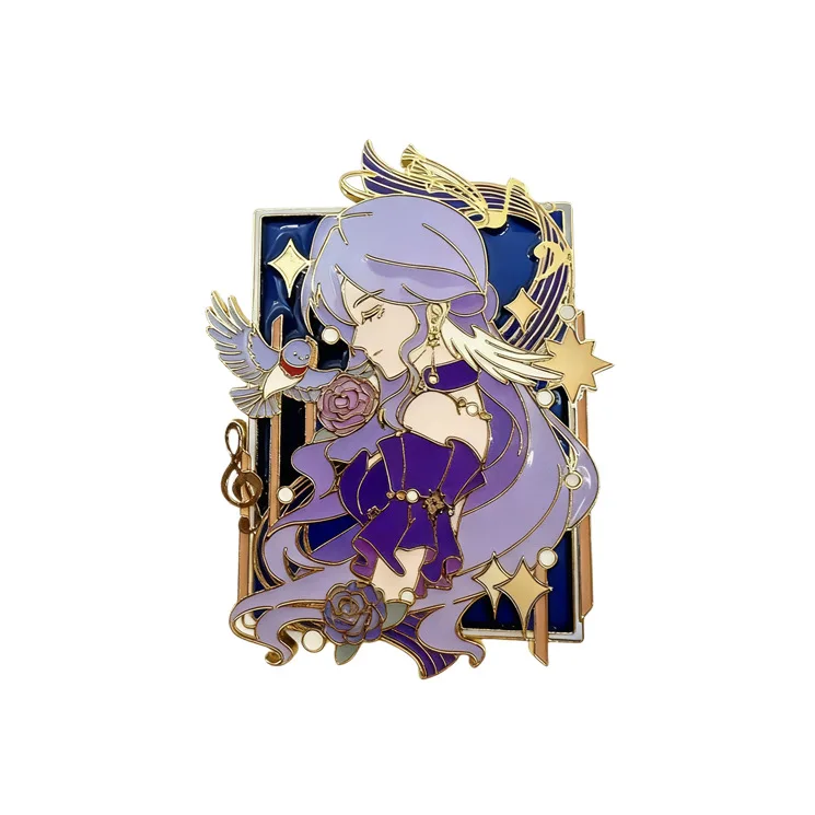 Honkai Star Rail Robin Sunday Metal Brooch Pin Badge Tarnish Resistant Penacony Trailblazer Game Jewelry Gift