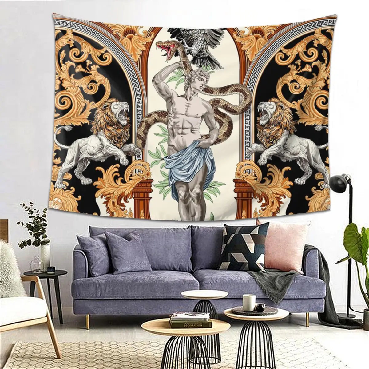 

Демити Аполлона, древнегреческая мифология, гобелен, художественный эстетический гобелен для гостиной, спальни, настенная ткань, настенный гобелен