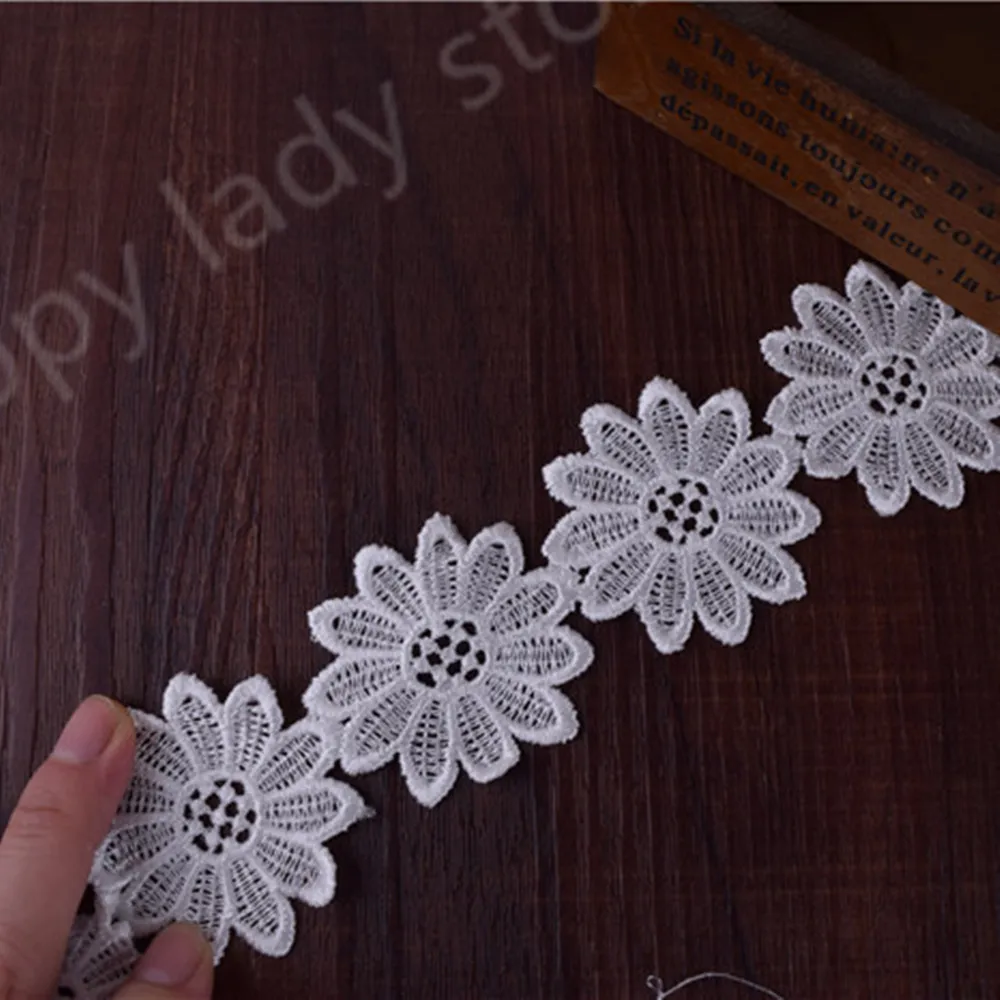 

29yards Crean White flower Venise/Venice Lace Victorian Lace Craft sewing wide :4.8cm