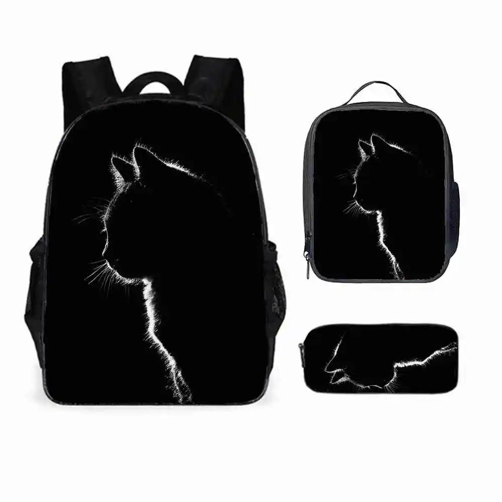 Cat kawaii Backpack man painting For School Bags Child big Backpacks Children's kawaii Bag woman cat