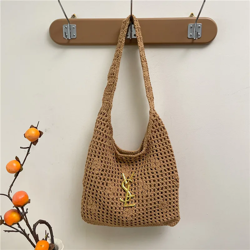 

High-End Summer Tote Bag 2025, Fashionable Straw Woven Design with Single Shoulder Carry, Ideal for Resort & Casual Wear