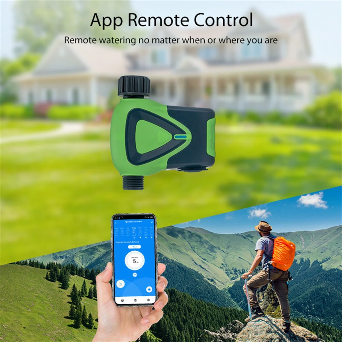 AD41-ZigBee Waterer Doodle Smart Single Way Garden Waterer Timer มัลติฟังก์ชั่นสะดวก Waterer