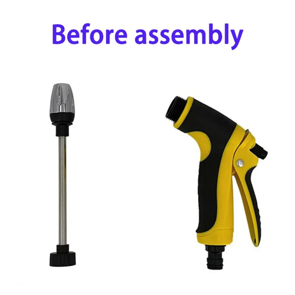 High-Pressure Water Pistol Effortless Car Washing & Garden Cleaning Tool Household Car Wash Tool, Metal Extension Pole ﻿