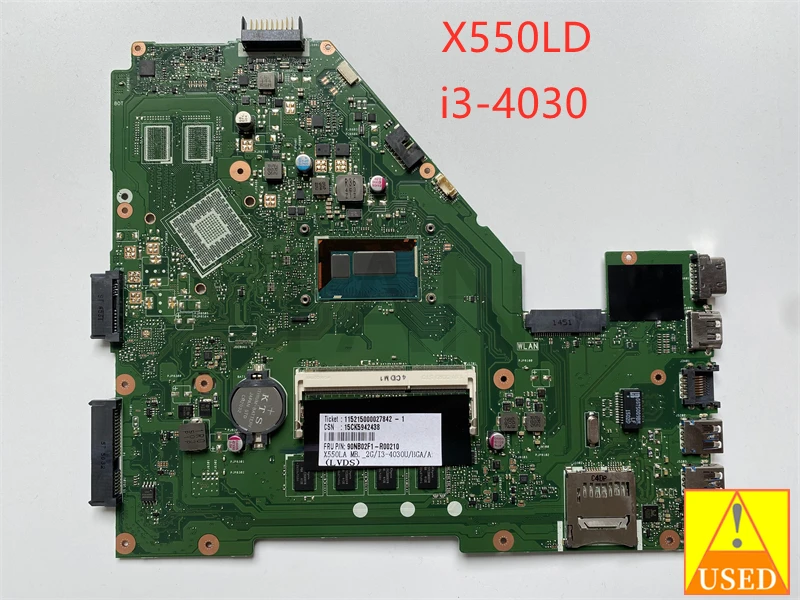 

USED Laptop Motherboard X550LD For ASUS X550LD with I3-4030 cpu Fully Tested to Work Perfectly