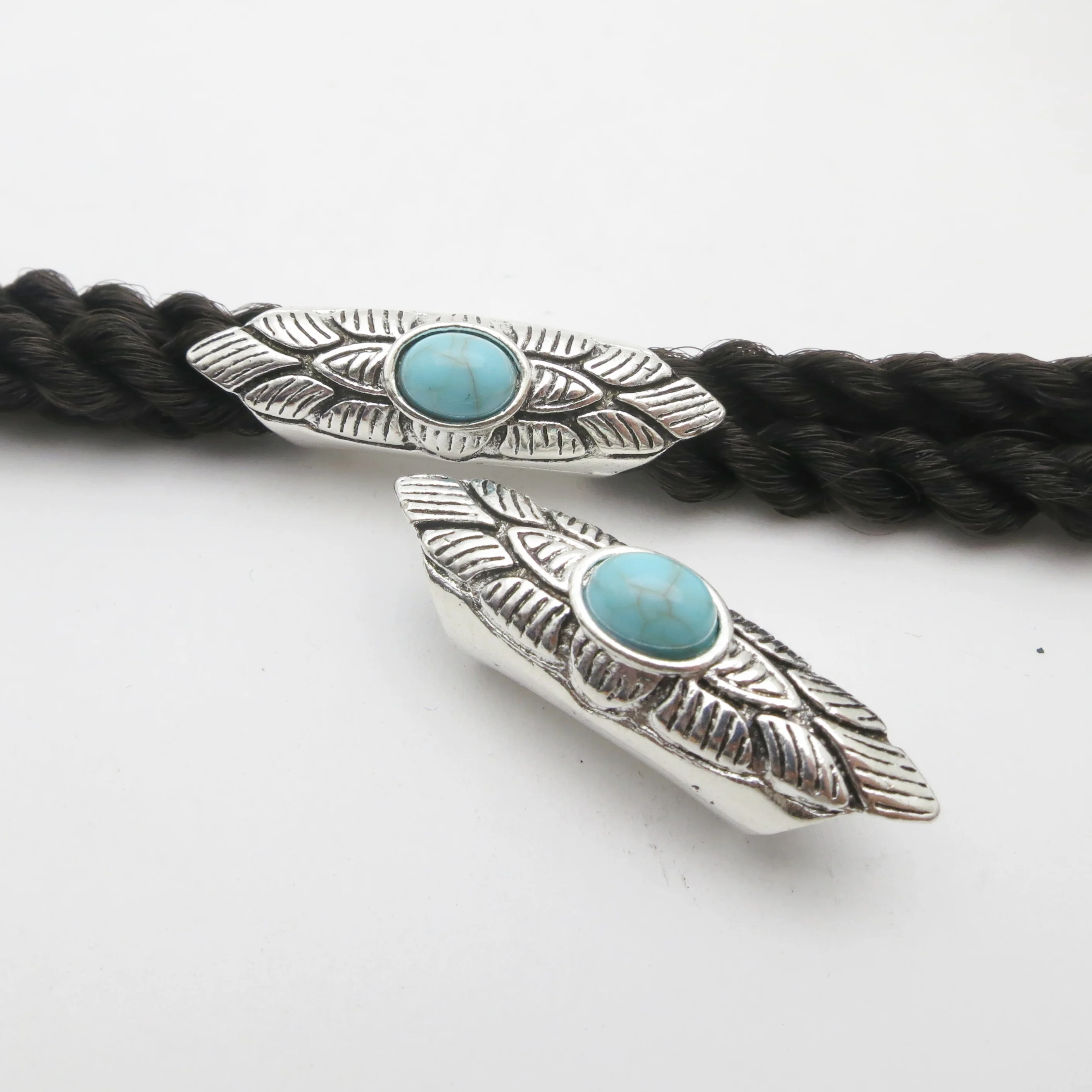 2Pcs/Pack Natural Turquoise viking hair braid dread dreadlock beard beads tube Jewelry Making DIY Necklace Bracelet Accessories