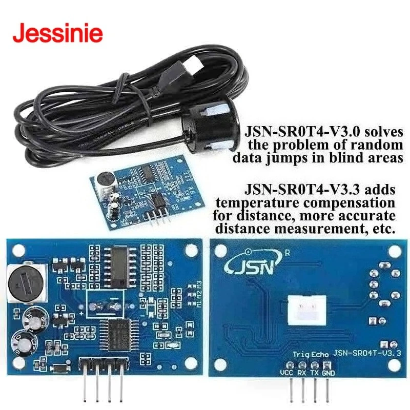 JSN-SR04T Waterproof Ultrasonic Module JSN SR04T V3.3 Water Proof Integrated Distance Measuring Transducer Sensor for Arduino