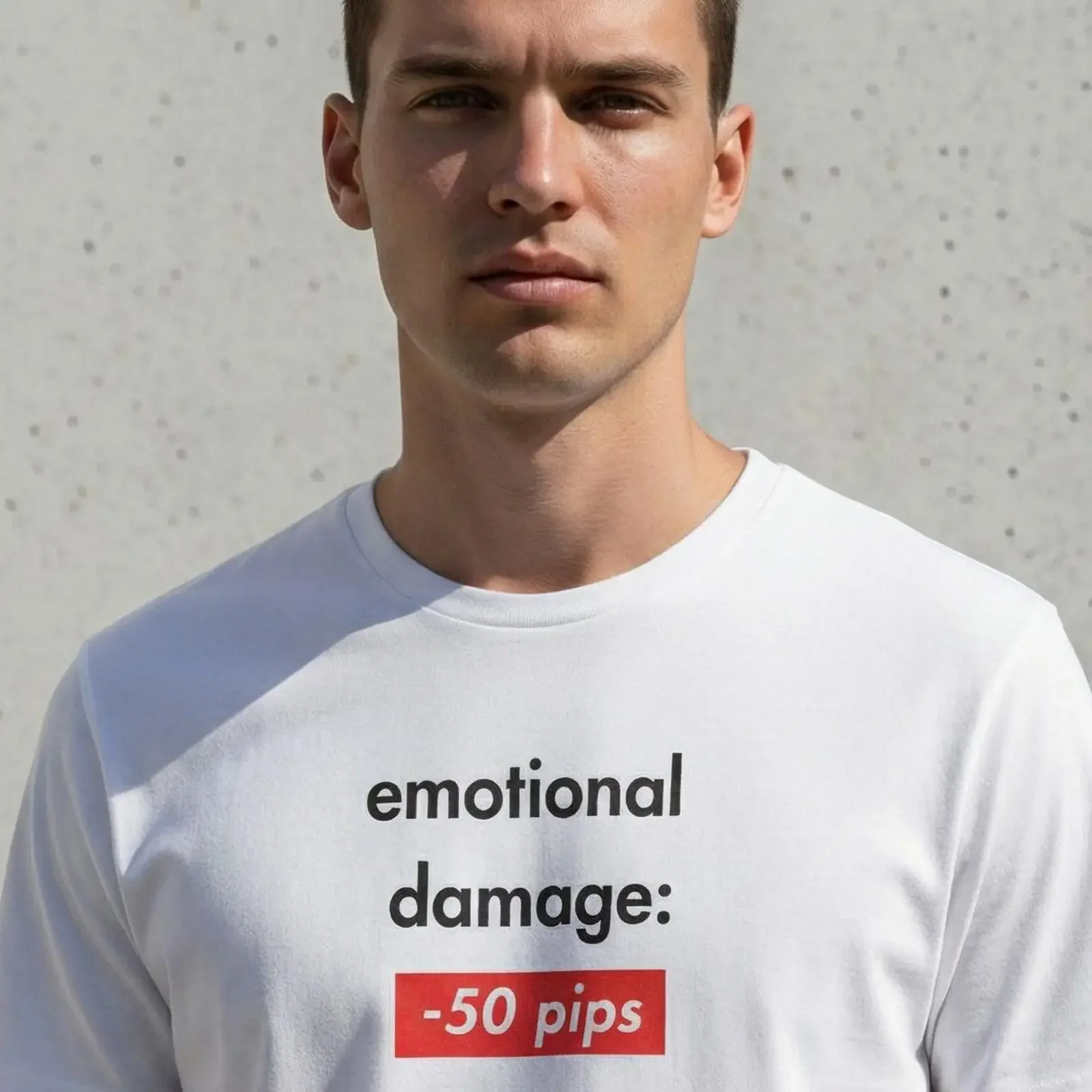 Emotional Damage 50 Pips T Shirt Funny Trading Forex Trader Stock Market Humor Streetwear vintage Washed fashion Comfortable