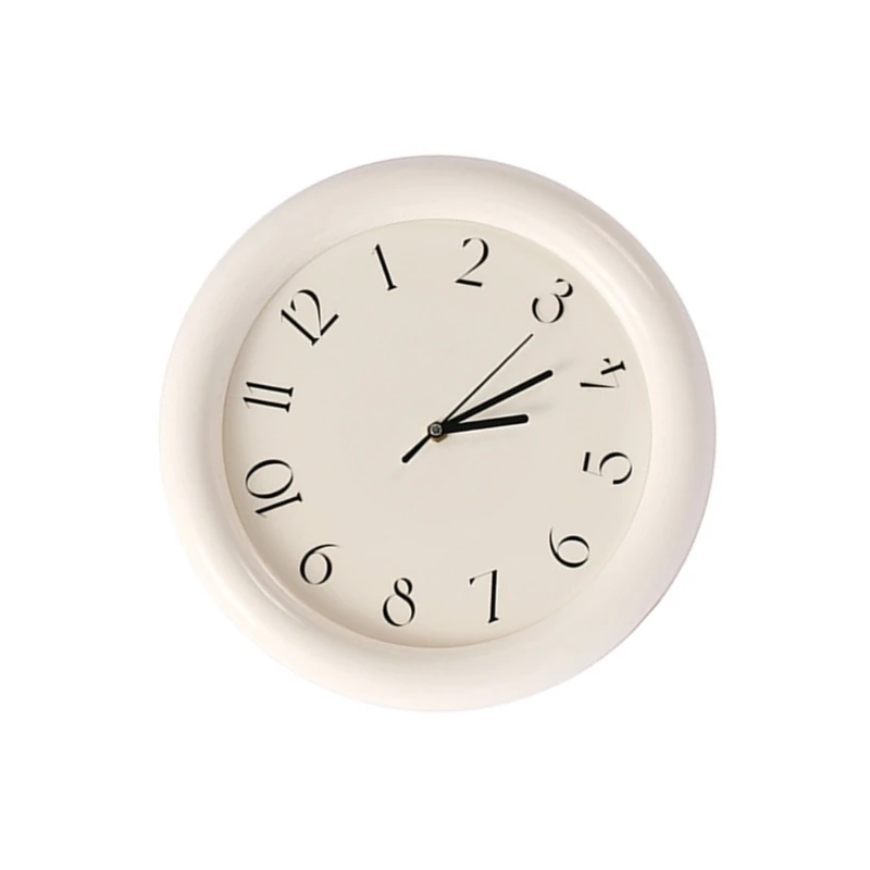 Elegant Wall Hanging Clock 30cm Round Nonticking Timepieces for Kitchen Study Room High Precisions Movement