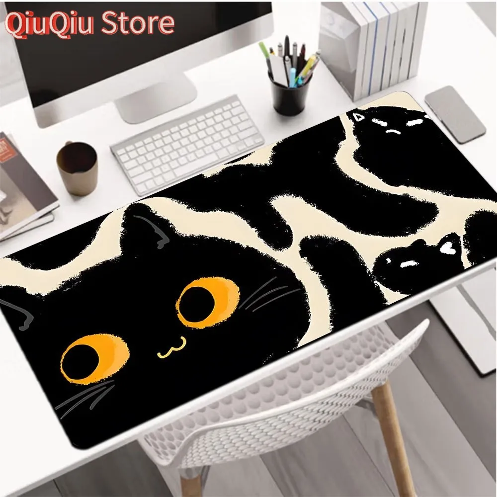 Fashion Cat Desk Pad Mat Smooth Computer Mouse Pad Non-Slip Bottom Large Keyboard Mouse Pad