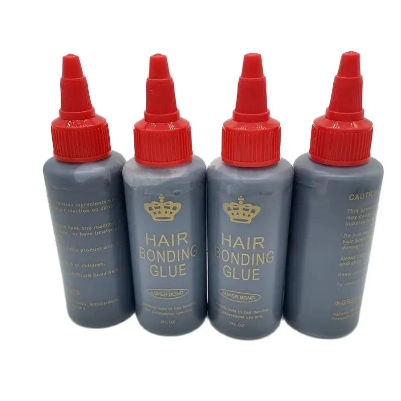 Venta al por mayor, 1 Oz/2 Oz/4Oz, 30 ml/60ml/118ml, pegamento adhesivo para trama de cabello ack, enlace para tejido de cabello