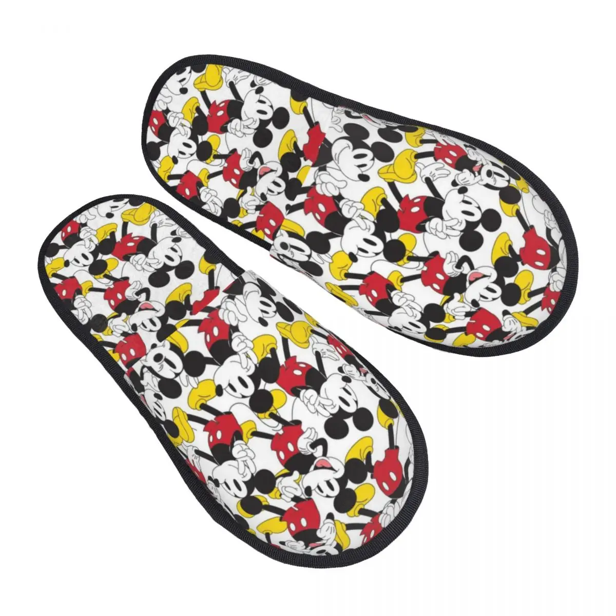 

Minnie Mickey Mouse Cartoon Animation Soft Scuff With Memory Foam Slippers Women Hotel House Shoes