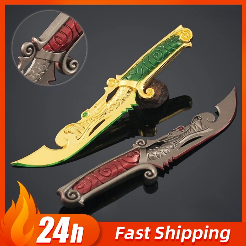 Couteau d'entraînement de lame de Dragon périphérique de jeu Valorant de 8,66 pouces, modèle d'arme en métal pour mêlée, jouet épée artisanal de haute qualité pour garçon, cadeau