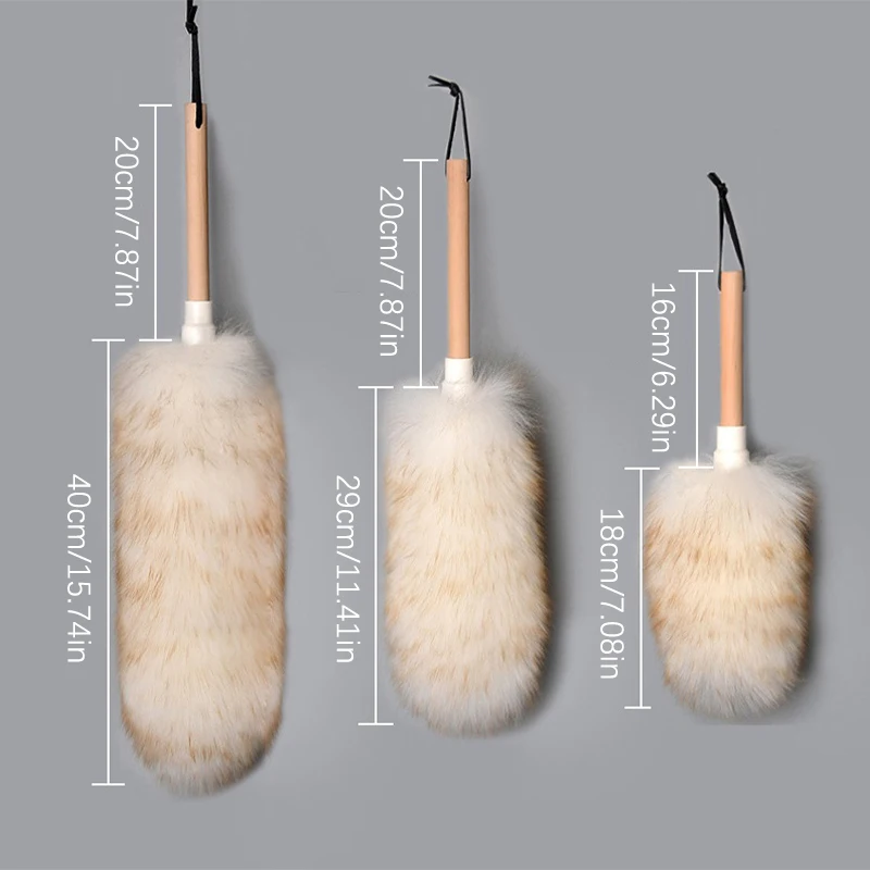 NEW Wool Duster Household Cleaning Dust Duster Brush Car Cleaning Sweeping Dust Home Daily Use Washable Clean Houseware Tools