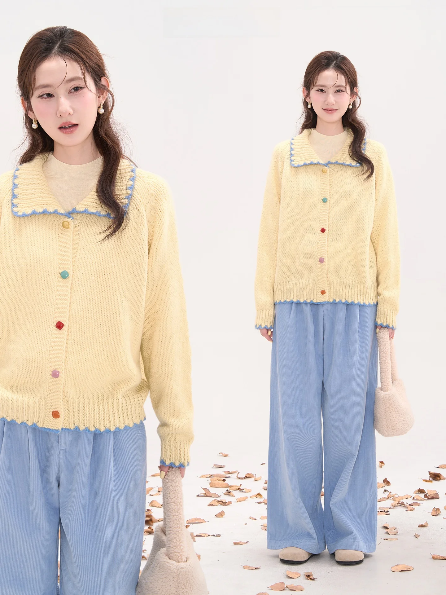 

Утепленный вязаный кардиган-пальто для женщин, повседневный свободный крой, на пуговицах, с длинными рукавами, круглым вырезом, осенний топ от Heme