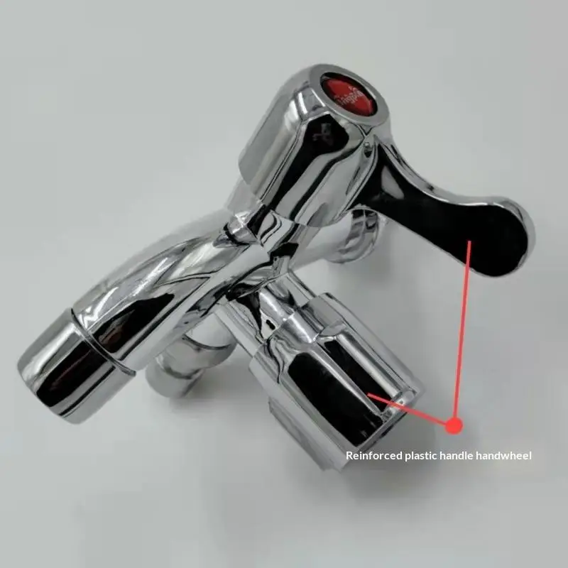 Faucet Double Outlet Dual Control Water Tap Home Bathroom Hose Irrigation Fitting Plastic Connector 1/2