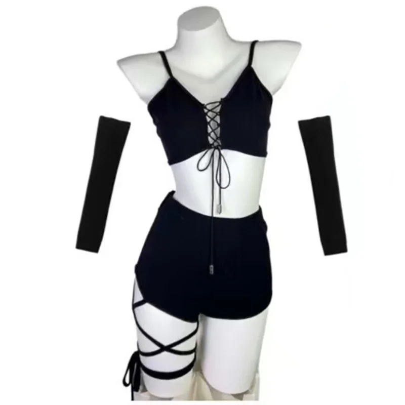 

Anime Secretary Cosplay Costume Sexy Top Skirt Sweater Pajamas Outfit Role Play Lingerie