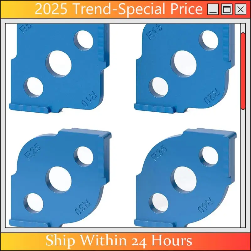 

A61Z Deals Radius Jig Router Templates 4 Pcs, Corner Radius Routing Templates, High Hardness ABS+CNC Routing Rounded Corners Rou