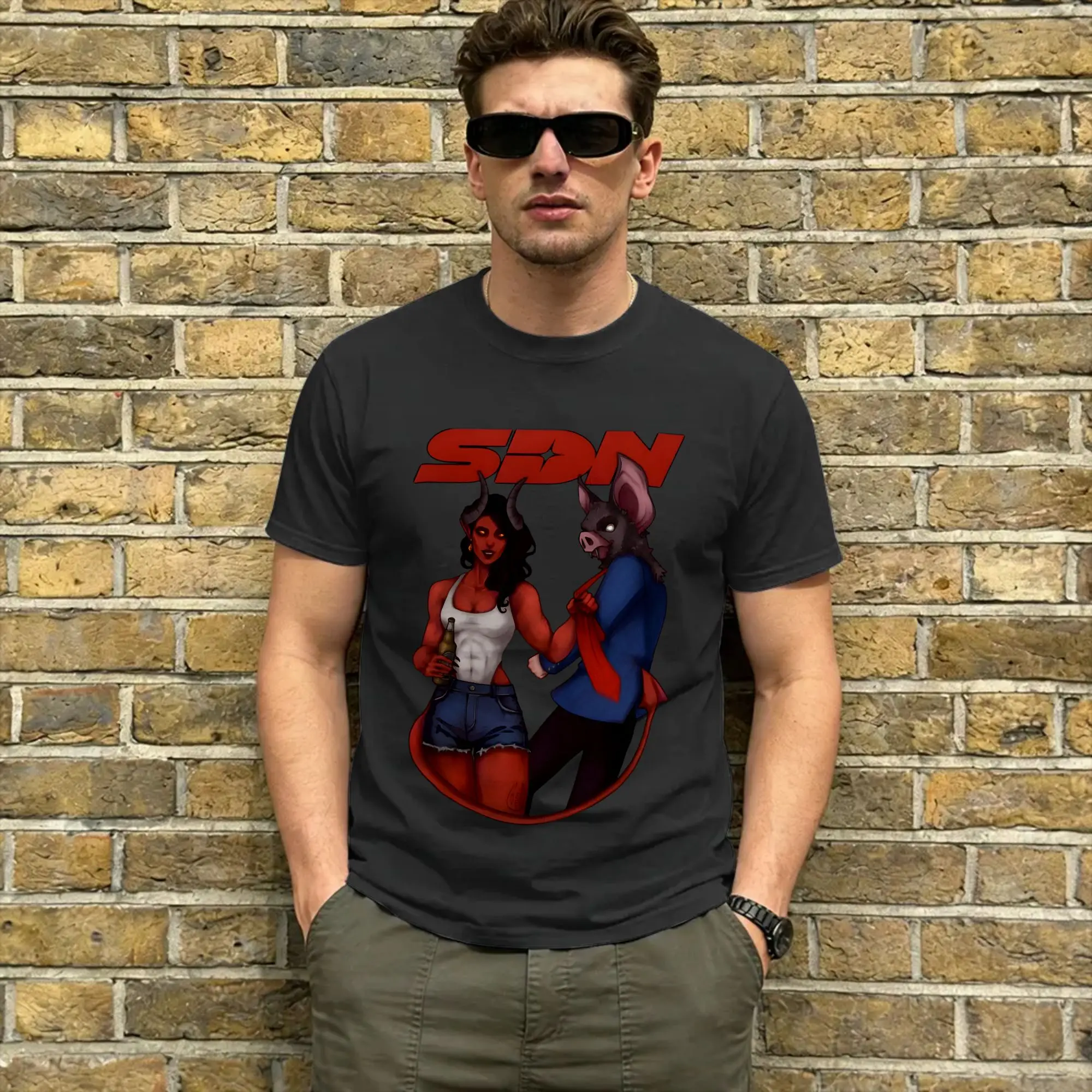 Malevola Sonar Men's T Shirt Dispatchs Games Novelty Tee Shirt Short Sleeve Round Collar T-Shirts Cotton Plus Size Clothes
