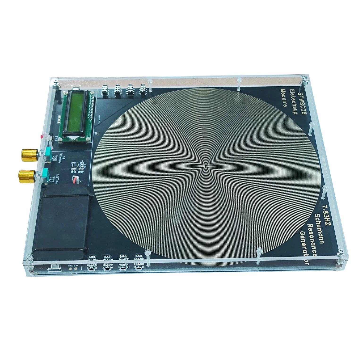 

8CH High Power 0.01Hz~100000Hz Pure Sine FM Signal Audio Resonator Sine Pulse Wave Generator 7.83Hz Schumann Wave Generator