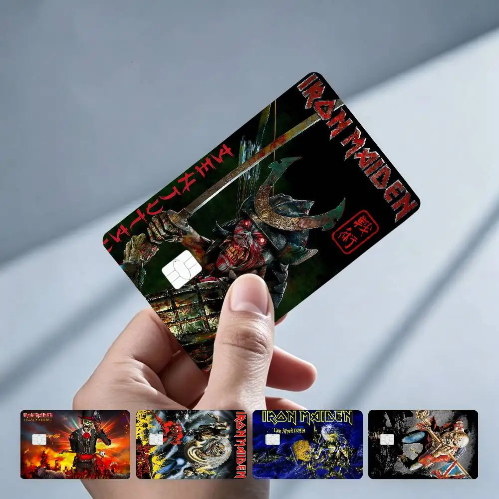 I-Iron M-Maiden Rock Band 4PCS!Trendy & Cool Business-Style Bank Card Sticker — Suitable for Debit Card Decoration