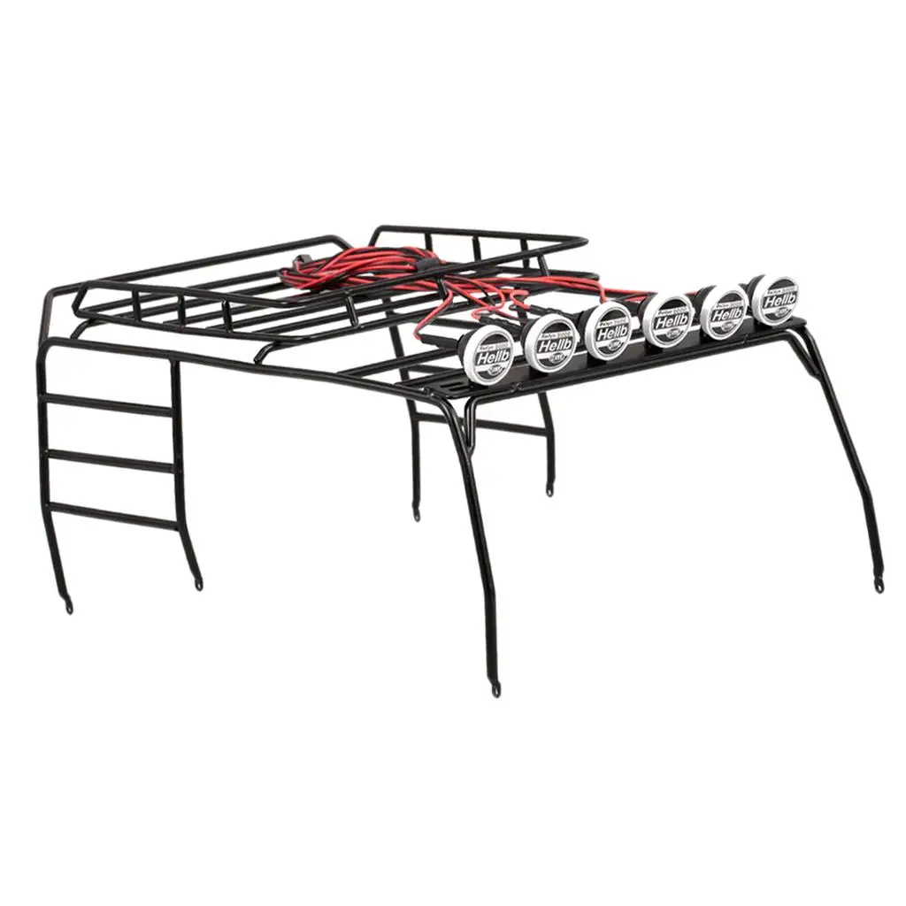 

1/10 Roof Rack Luggage Carrier w/ Round Lights for RC Crawler