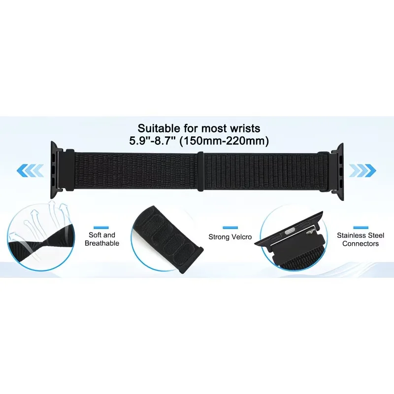 Alpine Loop Band for Apple Watch Ultra 49mm 45mm 44mm 42mm  40mm 38mm Nylon Strap for iWatch Series 9 8 7 6 5 SE Sport  Bracelet