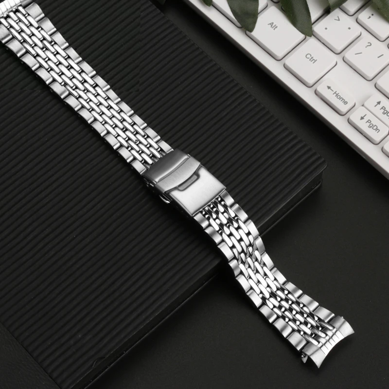 22mm curved 304 stainless steel watch strap waterproof silver watchband for Seiko 5 Sport GMT series SSK001K1 SSK003K1 SSK005K1