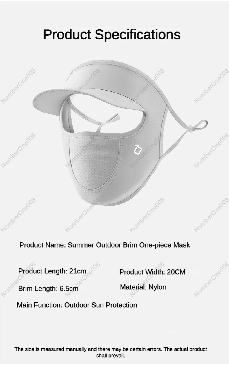 Summer Outdoor Sun Protection  Full Face Sun Protection Women with Brims Sun Protection  Cap Ice Silk Mask