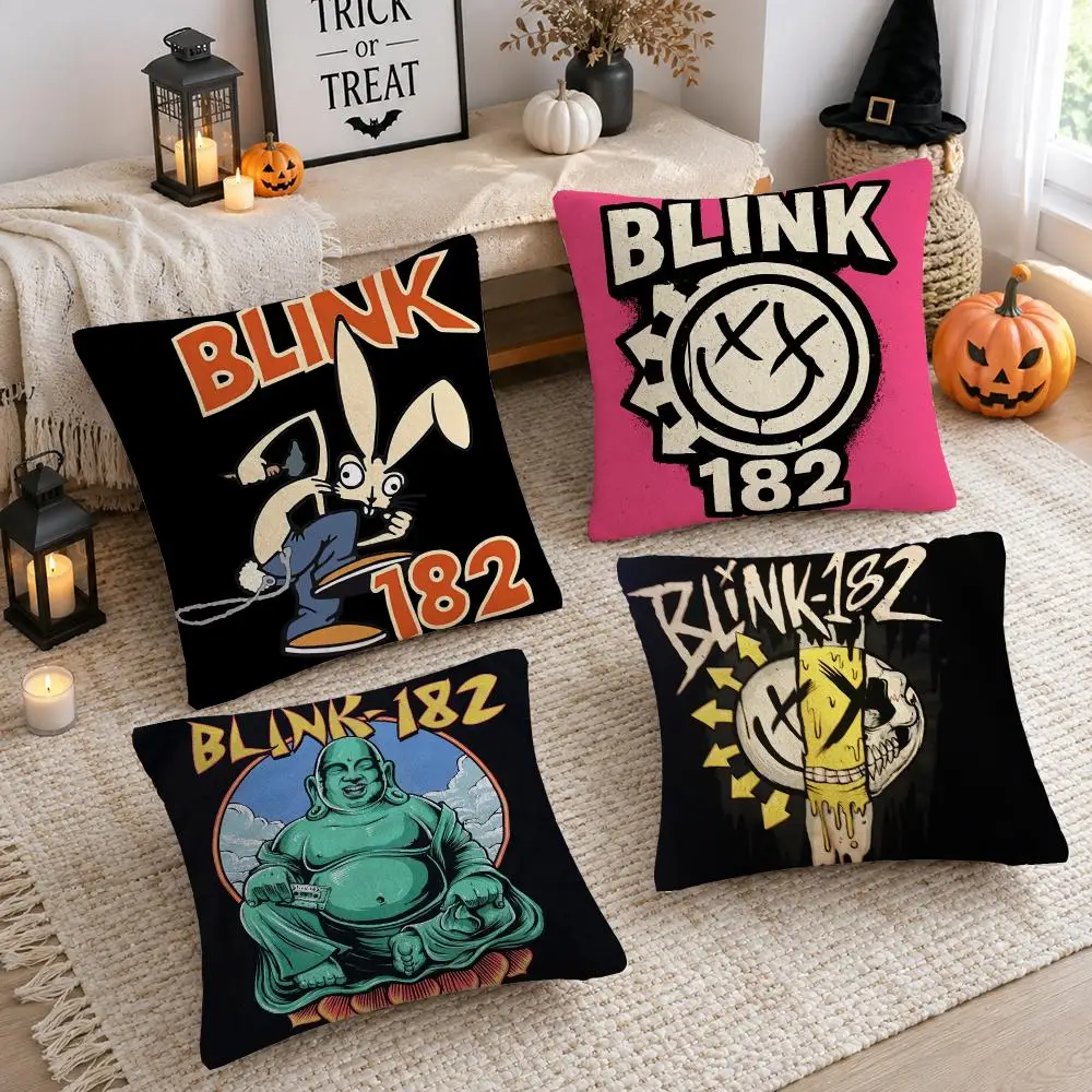 Band B-Blink-182 Cushion Cover Soft Plush Cushion Case Throw Pillowcase Cozy Home Sofa Bed Living Room Decor