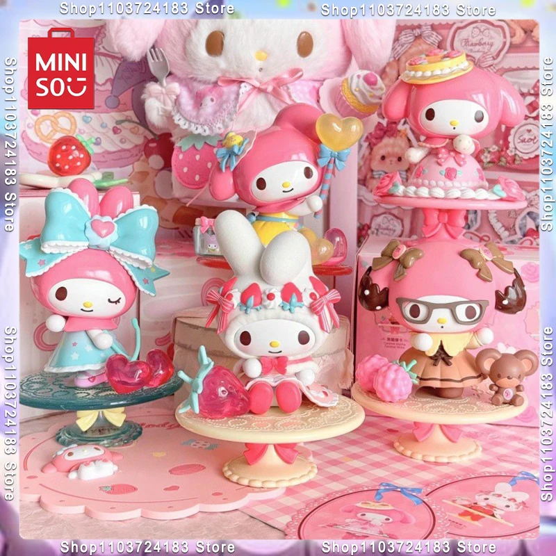 

MINISO Sanrio моя мелодия дневной чай серии искусственная модель ручной работы милая кукла кавайное украшение подарок для девочки игрушка