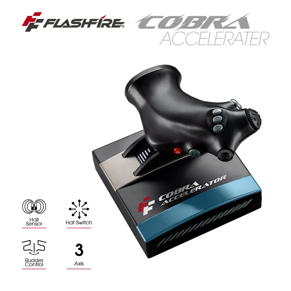 FLASHFIRE Cobra Accelerator V5 Flight Simulator Throttle PC Flight Control HOTAS Joystick For MSFS DCS Star Citizen X-Plane