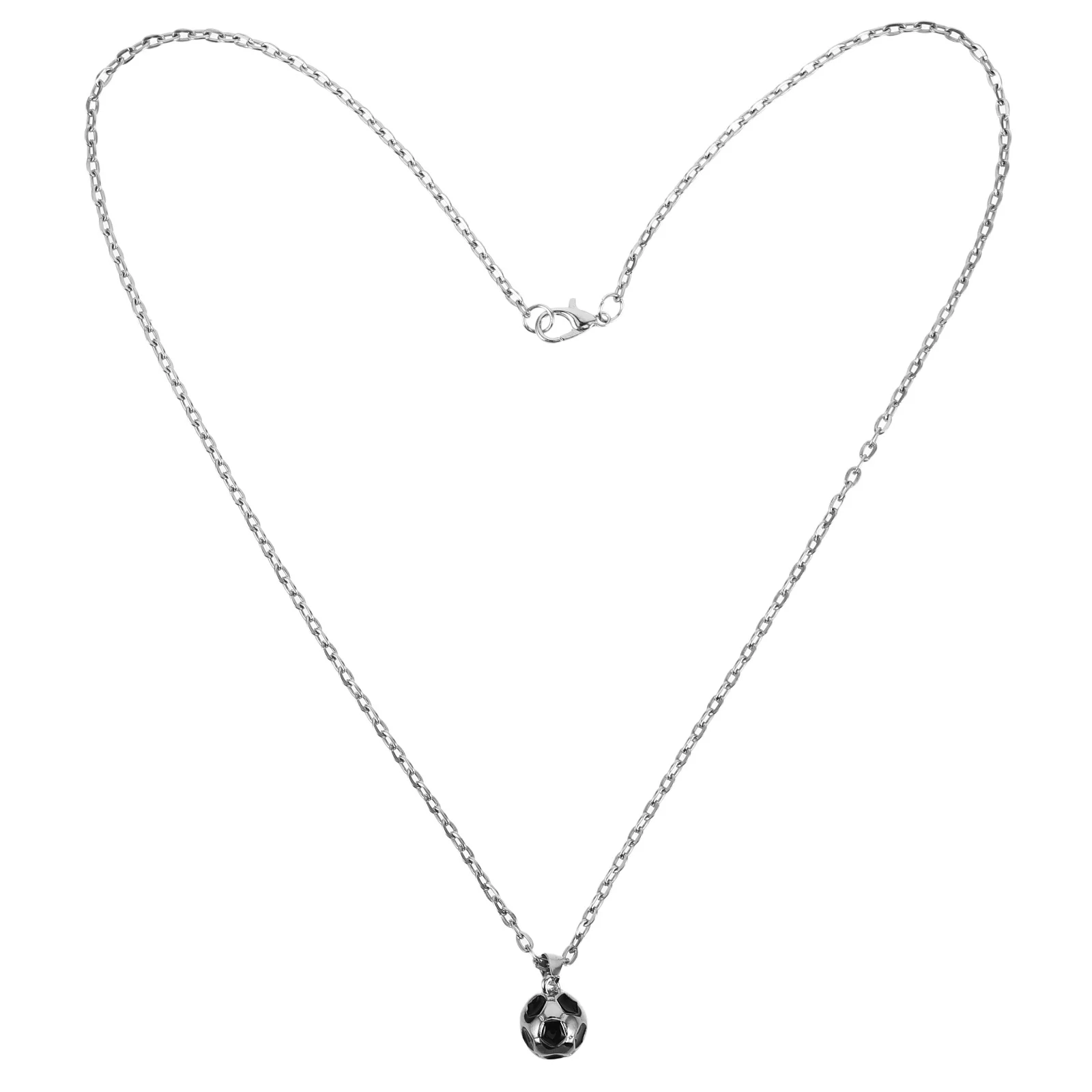 

Football Necklace Men Alloy Chain Sports Ball Pendant Football Charm Necklace Soccer Game Accessory Soccer Charms