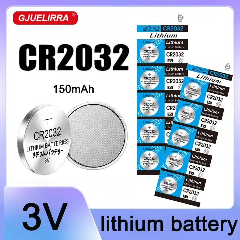 Original 5-100pcs CR2032 DL2032 BR2032 5004LC Cr 2032 3V Lithium Battery Button Cell for Watch Toys Car Key Watch Batteries
