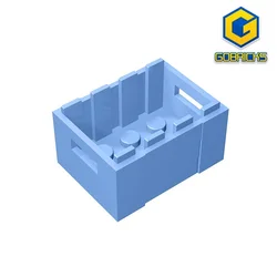 Gobricks GDS-1305  Container, Crate 3 x 4 x 1 2/3 with Handholds compatible with lego 30150 children's DIY Educational Blocks