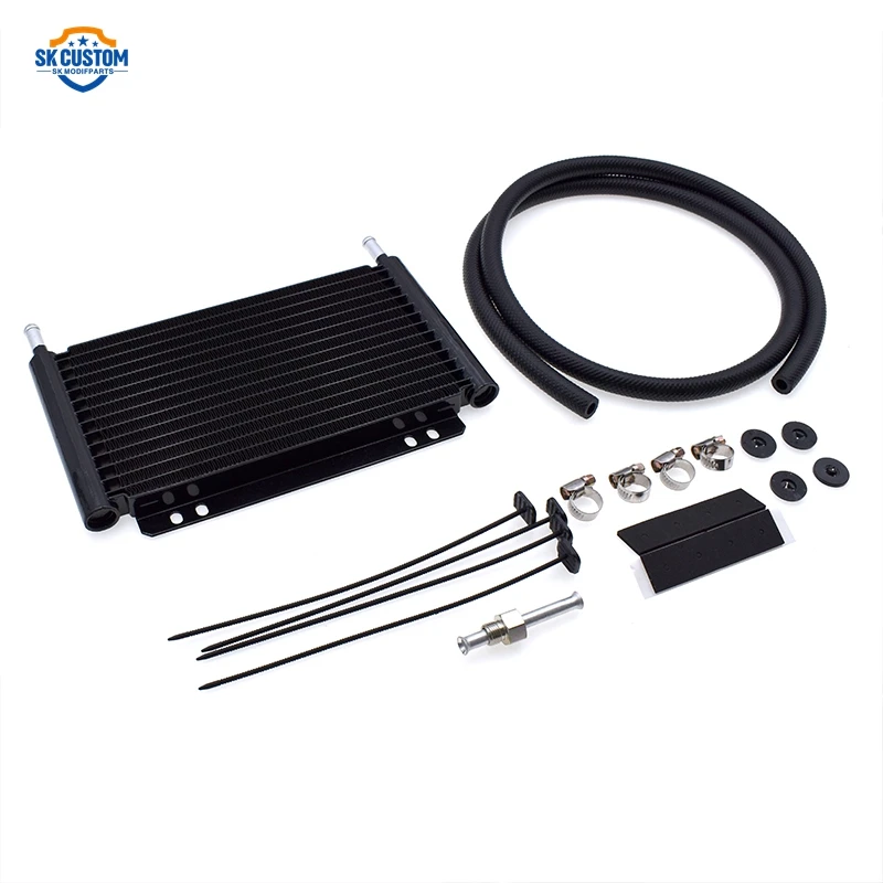 Universal Aluminum 15 Row Automotive Engine Oil Cooler Automatic Transmission Oil Cooler