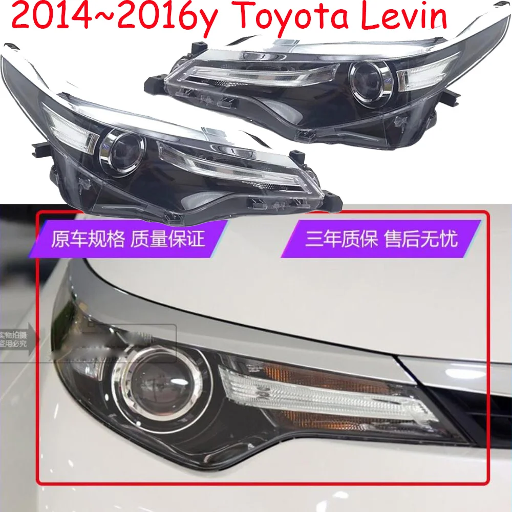 

1pcs car bumper headlamp for Toyota Levin headlight 2014~2016y car accessories head lamp for Toyota Levin fog light