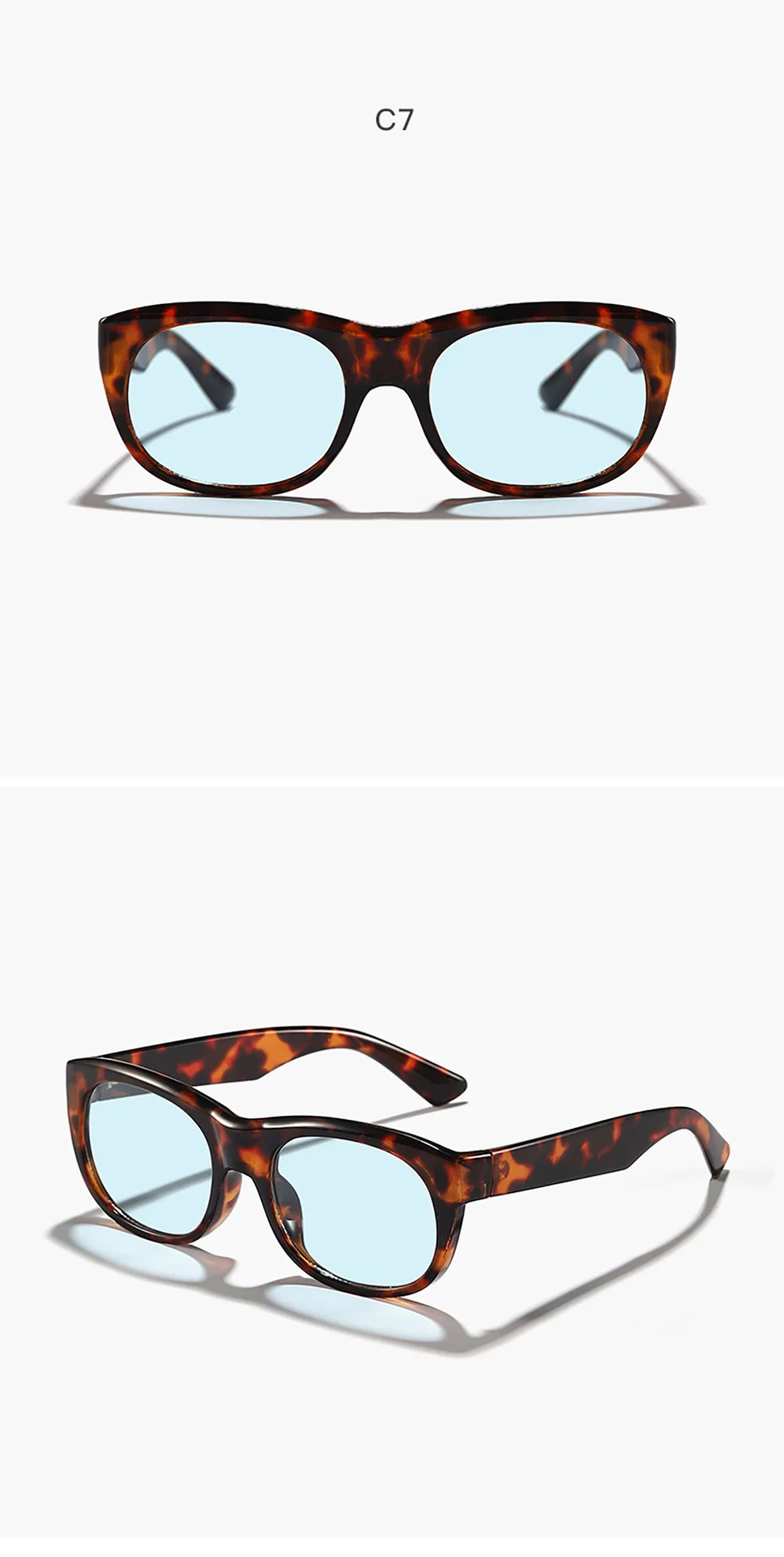 JNPCXI Neue quadratische Sonnenbrille für Damen, Farbverlauf, UV400, Retro, trendige Sonnenbrille für Herren – Detail 15