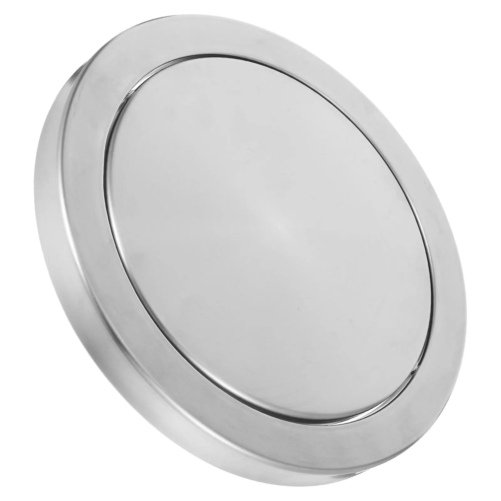 

1pc Flip Trash Can Lid 21 5 24cm Stainless Steel Countertop Garbage Grommet Flap Balance Drop in Bin Cover Waste Silver Recessed