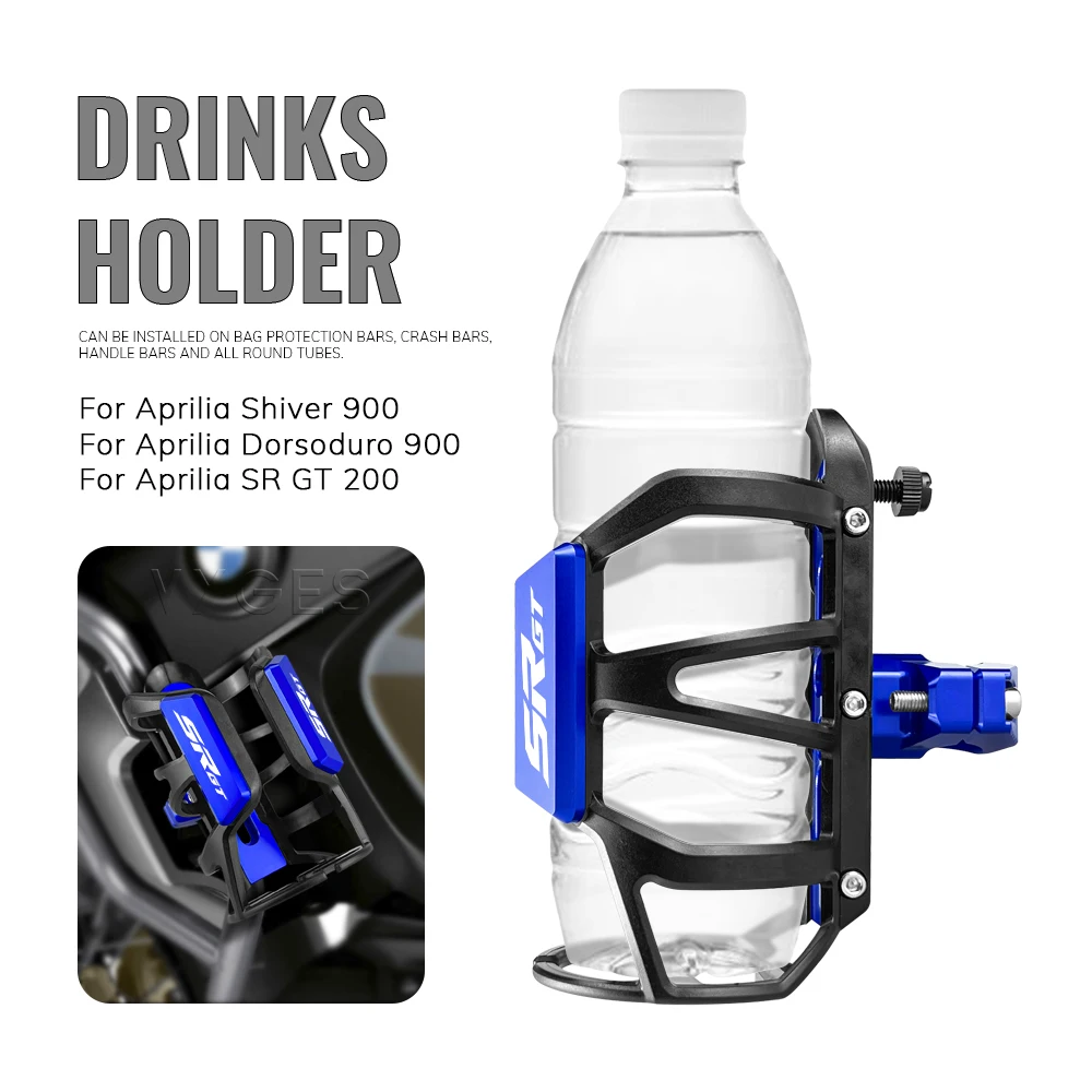 Motorcycle Beverage Water Bottle Cage Drinks Holder Water Cup Holder For Aprilia Shiver 900 Dorsoduro 900 SR GT 200 SRGT200