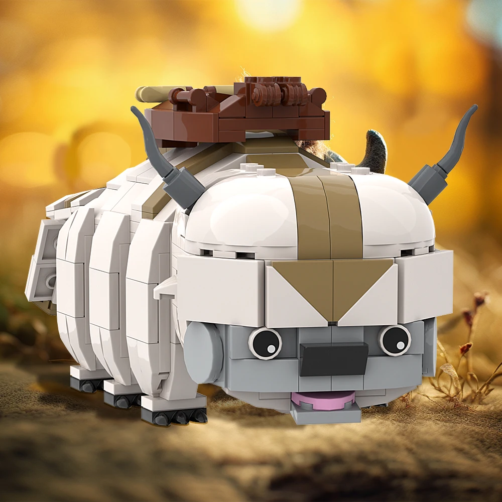 

Gobricks MOC The Last Airbender Movie Flying Bull Building Blocks Model Movie Avatar The Last Airbender Appa Bricks Toys Gifts