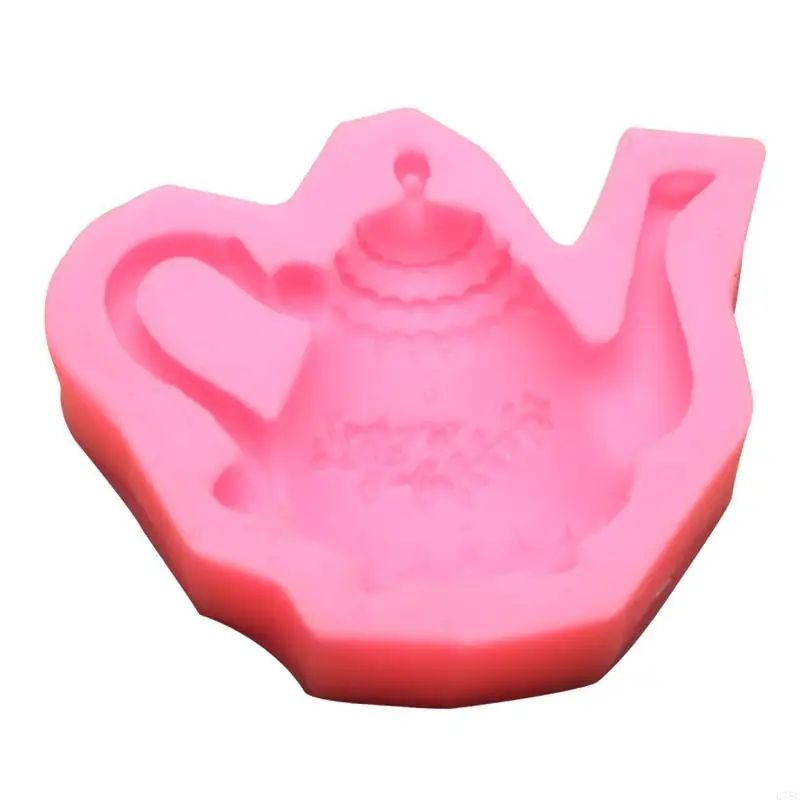 Moldes jabón tetera dibujos animados U75C Moldes dulces chocolate Jabón jabón