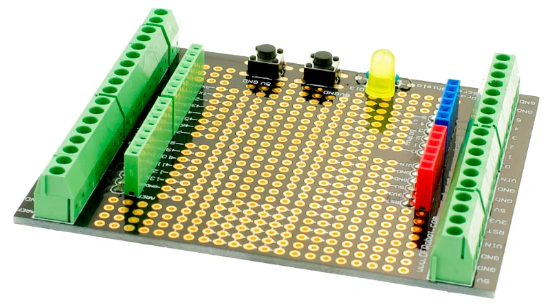 ターミナルの開発拡張ボードは、arduinoと互換性のあるネジガラスを分解します