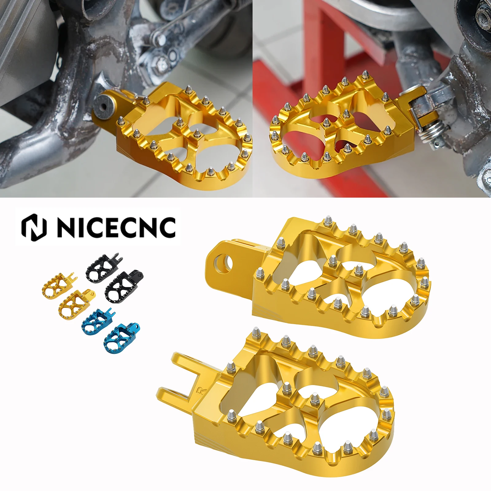 

NICECNC Motocross Pair Foot Pegs for For Suzuki DRZ 400S 400SM DRZ400S DRZ400SM DRZ-S DRZ-SM 2000-2024 Aluminum Accessories