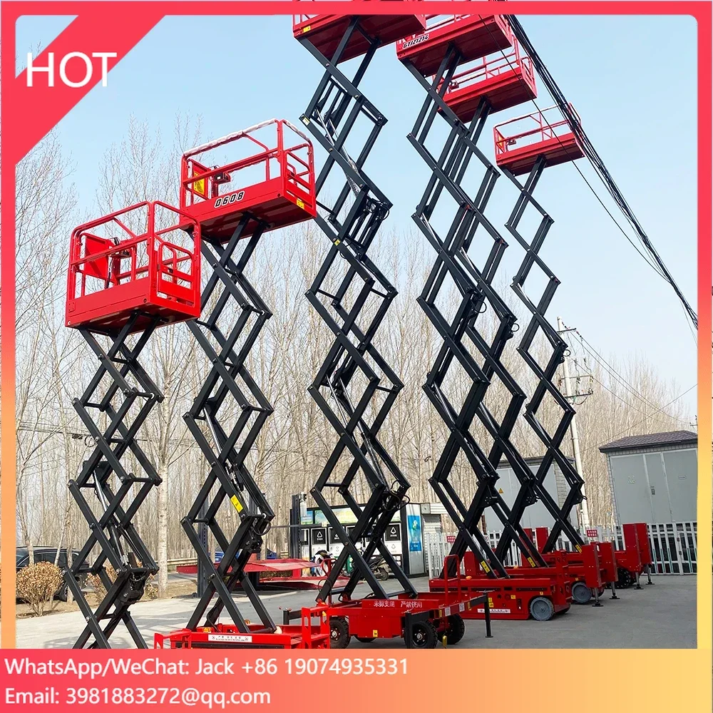 

Aerial Work Platform 320kg 350kg Self Propelled Hydraulic Scissor Lift Platform Table 8m 12m 10m Electric Scissor Lift Truck