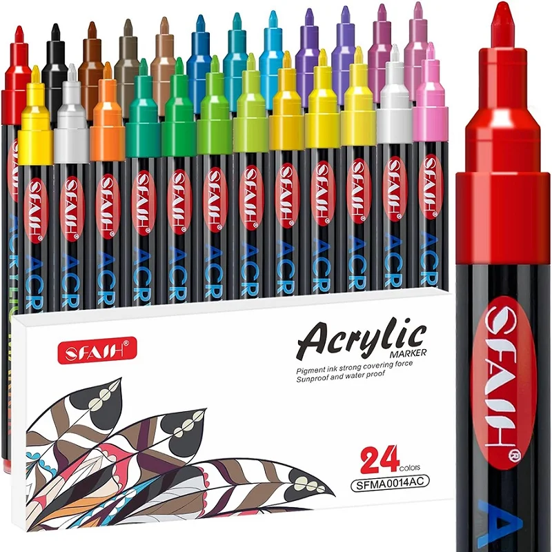 Jupai Plumones Acryl Color es Marker Stift stapelbar wasserdicht Briefpapier Sonnenschutz und nicht verblassende DIY Graffiti Kunst Malerei